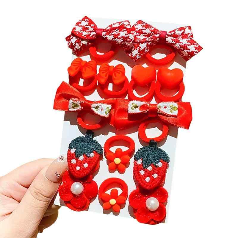 ヘアアクセサリー 子供用 クリスマス ヘアクリップ ヘアゴム セット ベルベット リボン 花柄 かわいい ..