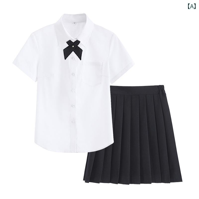 制服 JK制服 女子高生 半袖 長袖 ブラウス スカート 学生服 上下セット プリーツスカート 卒業式 発表..