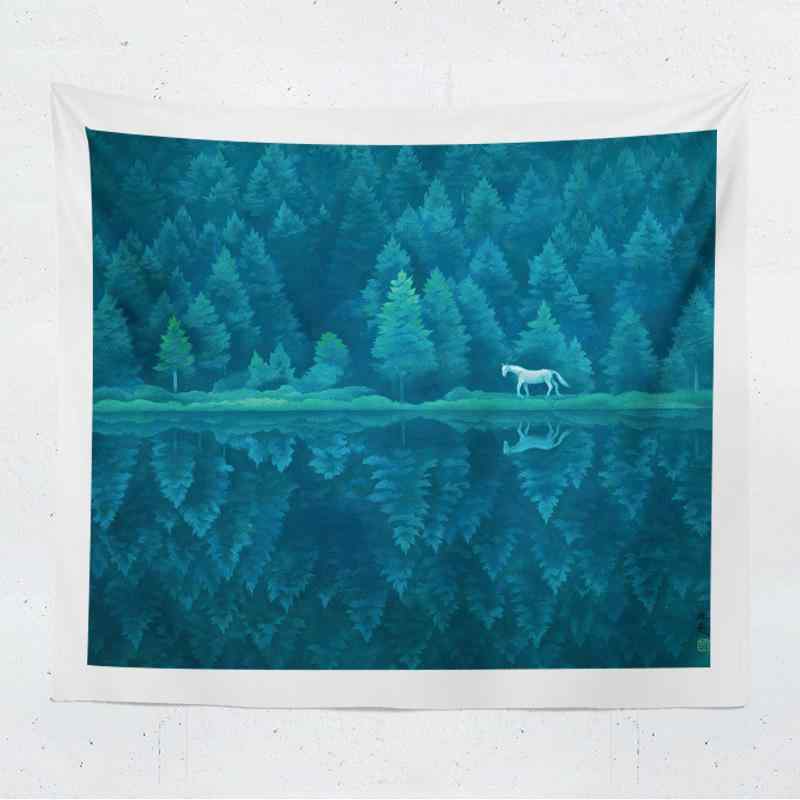 タペストリー 北欧風 壁掛け 絨布 ポリエステル繊維 寝室 リビング 模様替え 背景布 植物柄 花柄 窓 森林 海 山 夕焼け 風景 インスタ映え かわいい おしゃれ