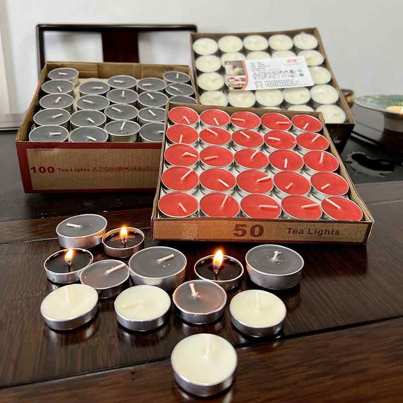 キャンドル 白色ティーライト アロマ 無煙 パーティー ロマンチック イベント 保温 煮物用