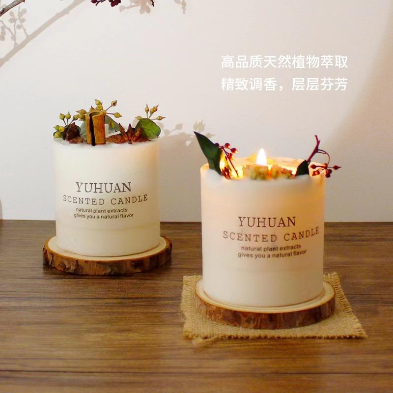 アロマキャンドル 永生花 大豆ワックス 無煙 ホームフレグランス ベッドルーム 雰囲気 檀香 白桃 烏龍..