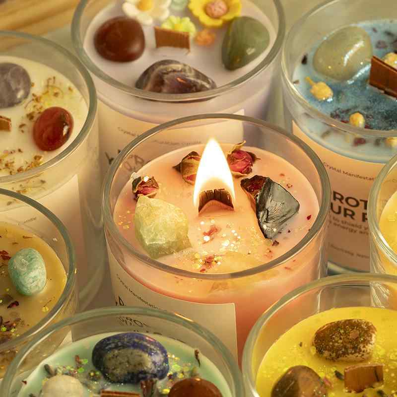 アロマキャンドル グラス入り 大豆ワックス ロマンチック アロマ ギフト ホームデコレーション フランスバニラ 海風 ベリー ローズマリー 霧 森林 ラベンダー サンダルウッド フリージア ブルーベル ブラックフォレスト クチナシ ゆず ライム