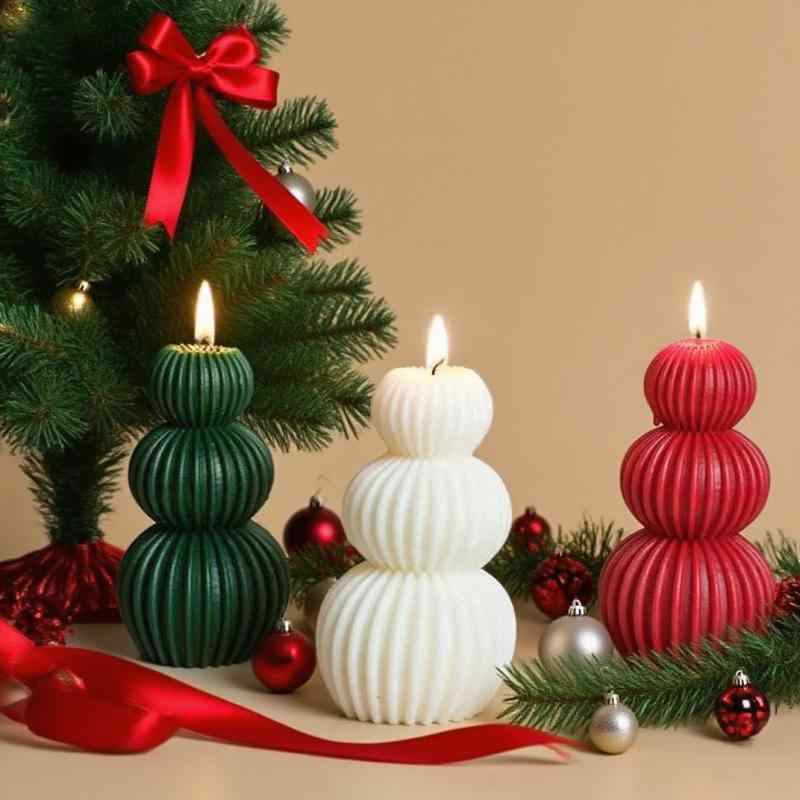 アロマキャンドル 北欧風 球体 幾何学模様 ろうそく 置物 白色 クリスマスカラー 雑貨 インテリア 癒や..