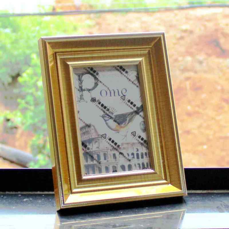 フォトフレーム 金色 写真立て 卓上 壁掛け 美式 客室 婚礼 婚纱