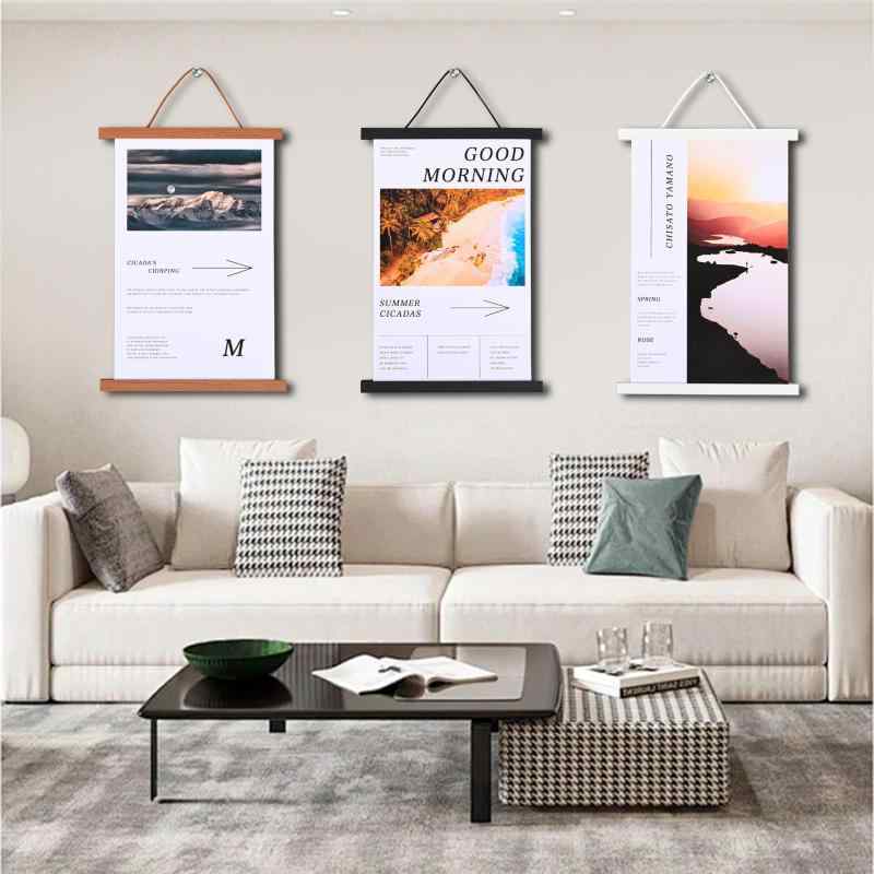 フォトフレーム 多機能 磁石 磁気 吸着式 木製 ポスター 海报 写真 額縁 壁掛け