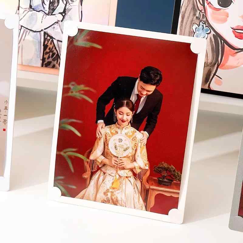 フォトフレーム 写真立て 6寸 7寸 8寸 A5判兼用 卓上 壁掛け シンプル 長方形 無地 厚紙 画用紙 手作り..