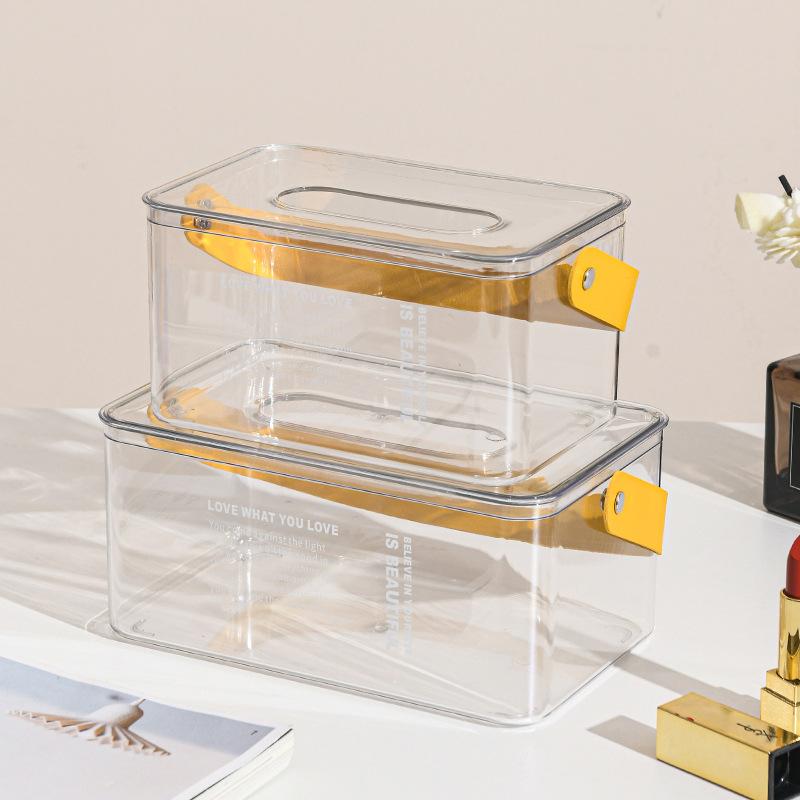 ティッシュボックス レディース ティッシュケース 卓上 プラスチック 透明 シンプル グレー ブルー