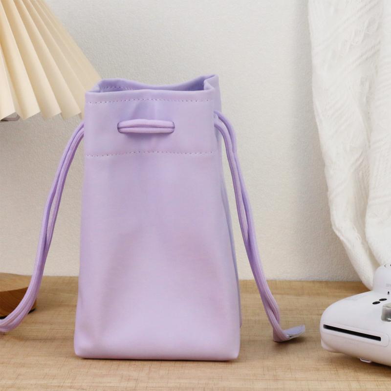 カメラケース レディース その他 PUレザー ギフト ラッピング 巾着袋 ポーチ パステルカラー 無地 防塵