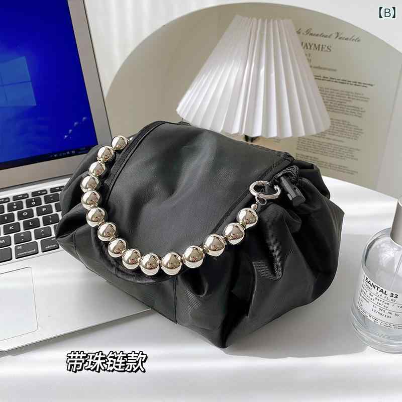 化粧ポーチ レディース 大容量 PUレザー 旅行用 メイクポーチ 巾着型 軽量 整理収納 かわいい おしゃれ 高見え 普段使い 2