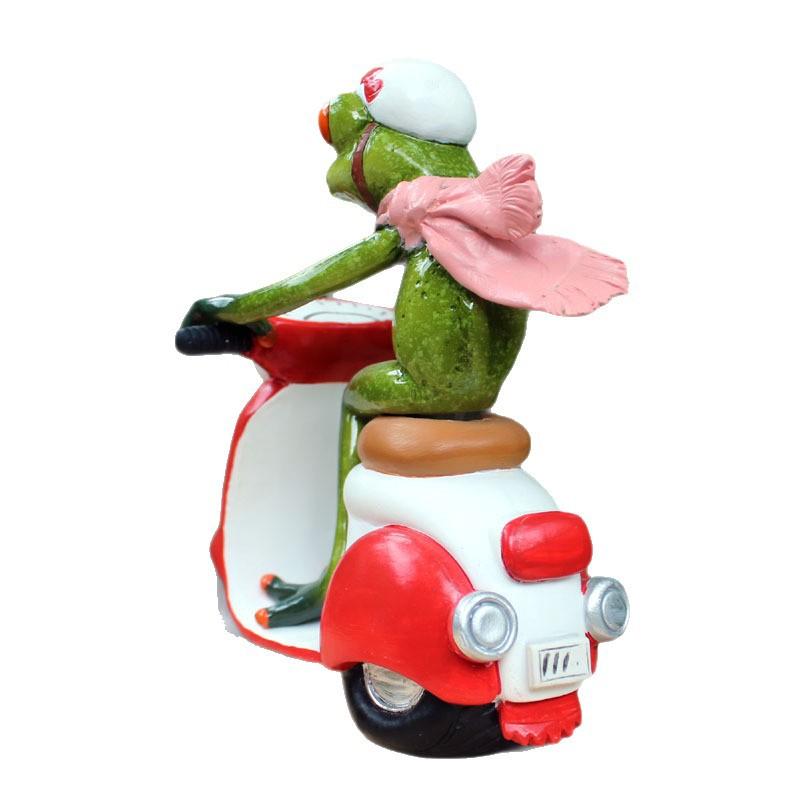 置物 オブジェ カエル 蛙 樹脂製 雑貨 かわいい 漫画風