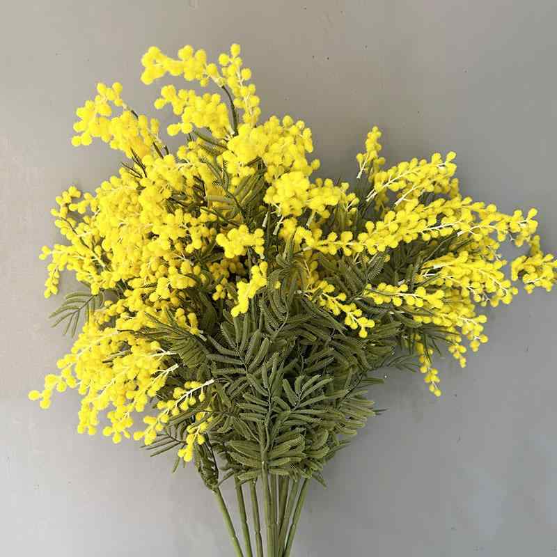 造花 インテリア 金合歓 アカシア 部屋装飾 リビング 寝室 撮影小物 結婚式 ディスプレイ