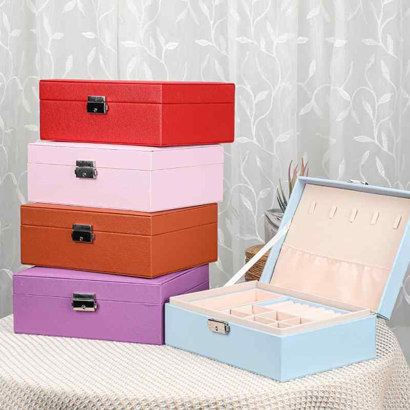 アクセサリーケース レディース ジュエリーボックス ピアス イヤリング 指輪 ネックレス 小物入れ レザー 大容量 ピンク系