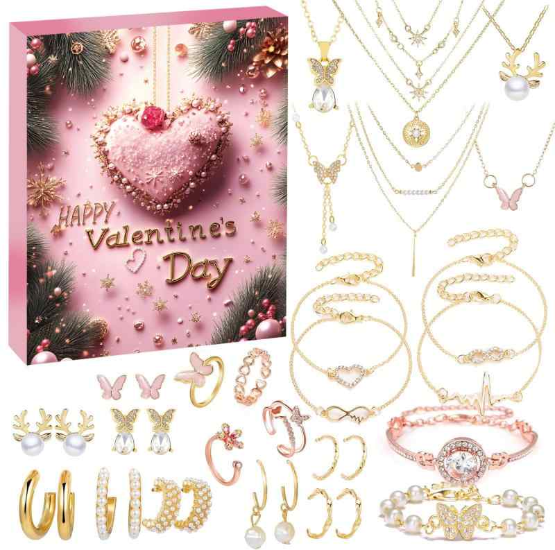 アクセサリー レディース ギフト ネックレス 24個 日めくり アドベントカレンダー イヤリング ピアス ..