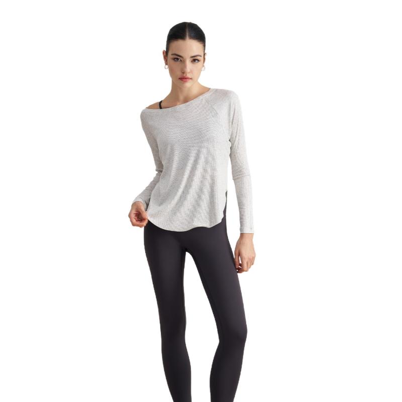 ヨガウェア レディース トップス 接触冷感 長袖 スポーツTシャツ 吸湿速乾 ランニング トレーニング 普..