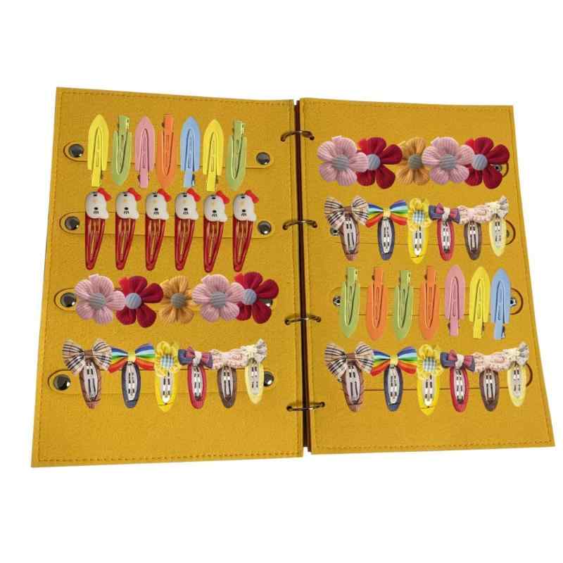 ヘアアクセサリー収納ケース 子供用 ヘアクリップ ヘアゴム 髪飾り ディスプレイケース 折りたたみ式 ..