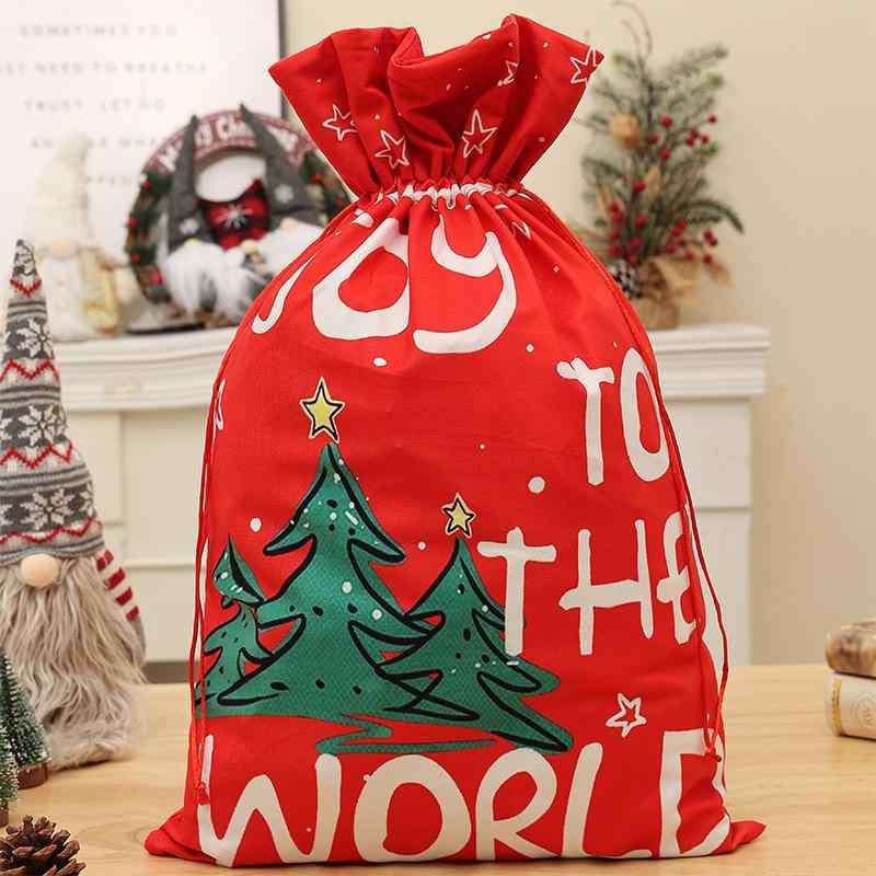 クリスマス ギフトバッグ 子供 巾着袋 キャンディ お菓子入れ クリスマスツリー サンタクロース 布製 ..