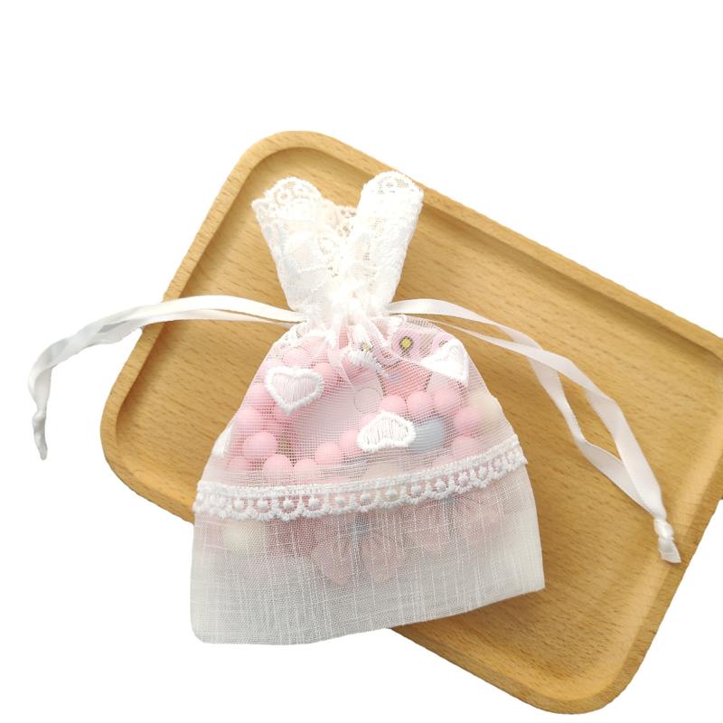 ネックレス キッズ 女の子 子供用 チョーカー ブレスレット レース 巾着袋付き アクリル カラフル グラ..