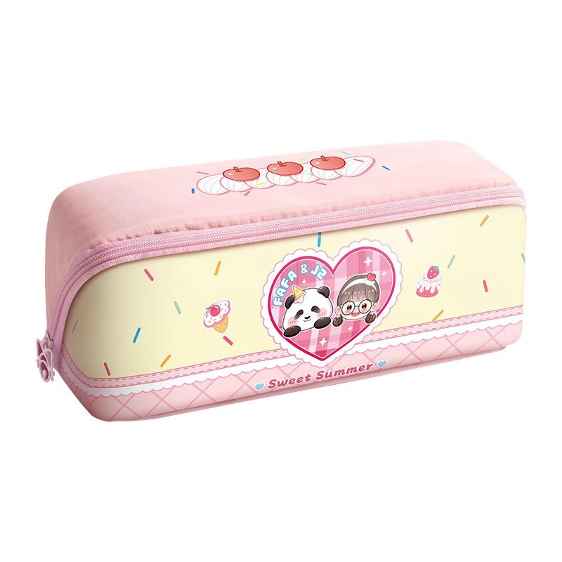 筆箱 女の子 子供 小学生 大容量 文具 帆布 かわいい 紫色 ピンク系