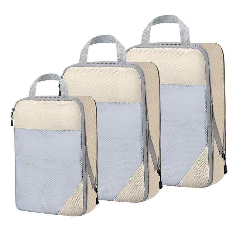 旅行用収納バッグ セット 防水 超軽量 圧縮袋付き 衣類 靴 洗面用品 化粧品 収納ケース トラベルポーチ