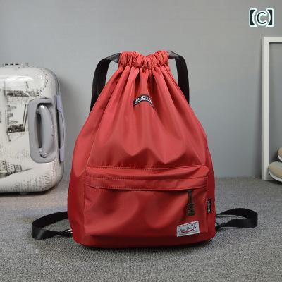 リュックサック バックパック 男女兼用 軽量 スポーツ 旅行 アウトドア 巾着袋 花柄 黒 深青 ワインレッド スカイブルー ライトグリーン 蛍光黄 灰青 3