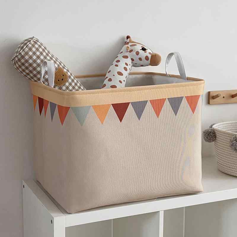 収納ボックス 布製 子供 おもちゃ 衣類 収納ケース 大容量 防塵 持ち手付き 折りたたみ