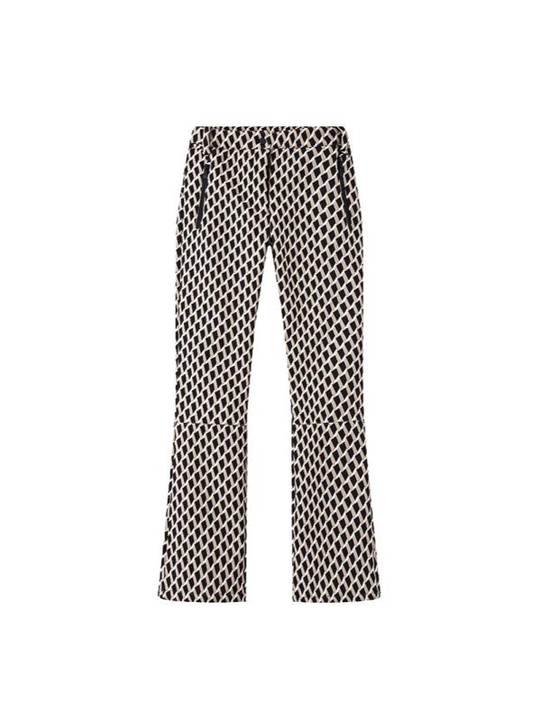 パンツ レディース 高身長 ストレート チェック柄 秋冬 スキーパンツ ズボン 美脚 脚長 普段使い お洒..