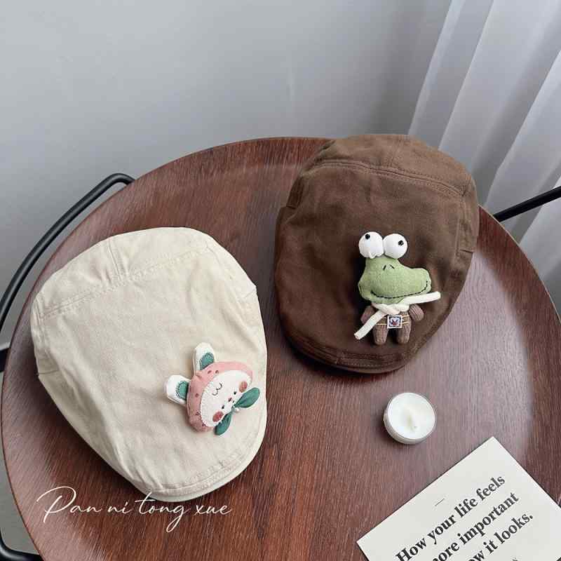 帽子 ベビー キッズ カートン 大青蛙 贝雷帽 男の子 女の子 日よけ 1歳 2歳 4歳 5歳 6歳 春夏 秋冬