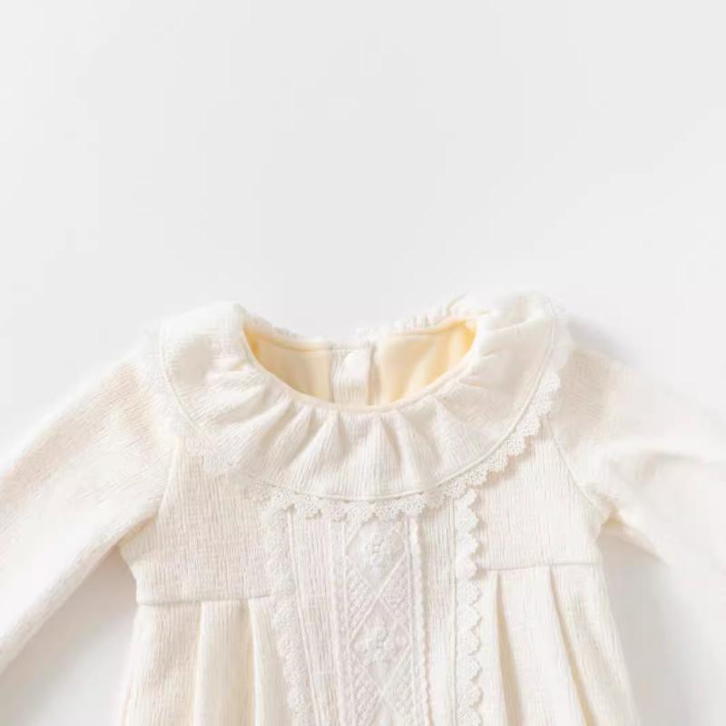 ベビー服 女の子 ロンパース 秋冬 長袖 裏起毛 コットン混紡 新生児 幼児 あったか かわいい 普段使い