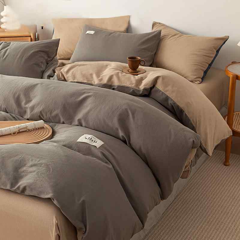 布団カバー シングル セミダブル ダブル 春夏 水洗い キルト コットン100% 全綿 無地 40支 128x68 高密..