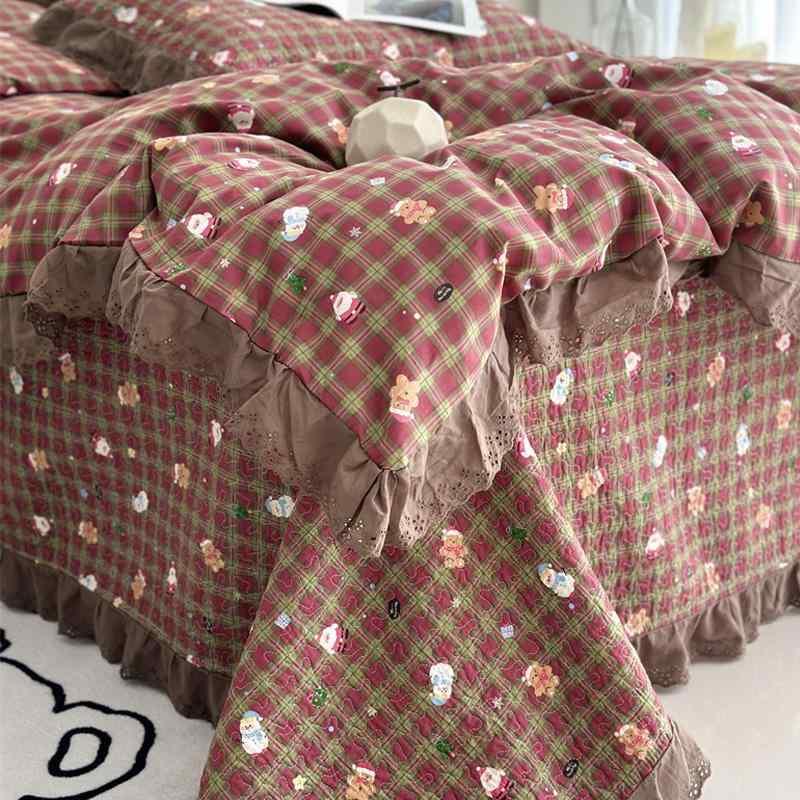 寝具カバーセット レディース プリンセス風 全綿 花柄 ベッドカバー式 掛け布団カバー ベッドシーツ ピ..