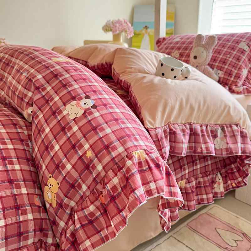 布団カバー ベッドシーツ 学生寮 シングル 3点セット レディース ダブル ベッドカバー 寝具セット 云朵..