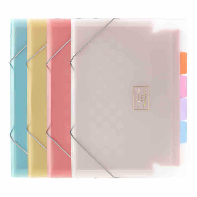 ファイルケース A4 薄型 ドキュメントファイル 書類ケース 6層7ポケット オフィス用品 KOKUYO 国誉 黄..