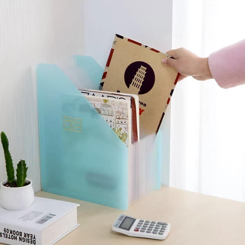 ファイルボックス A4 ドキュメントスタンド ドキュメントファイル 12仕切り 大容量 楽譜 領収書 レシピ