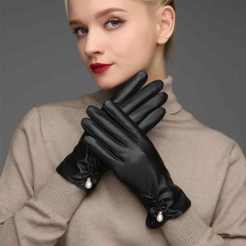 手袋 レディース 防寒グローブ スマートフォン対応 防風 レザー手袋 秋冬 自転車 バイク 運転 あったか グローブ 裏起毛 婦人用 ファッション小物 エレガント ビジネス フォーマル かわいい きれいめ 通勤 通学 プレゼント ギフト 黒 ブラック ブ