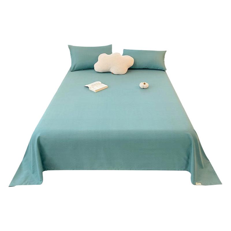 寝具 ベッドシーツ シングル 綿100% 枕カバー セット 厚手 秋冬 あったか 起毛 無地 ブルー グリーン ..