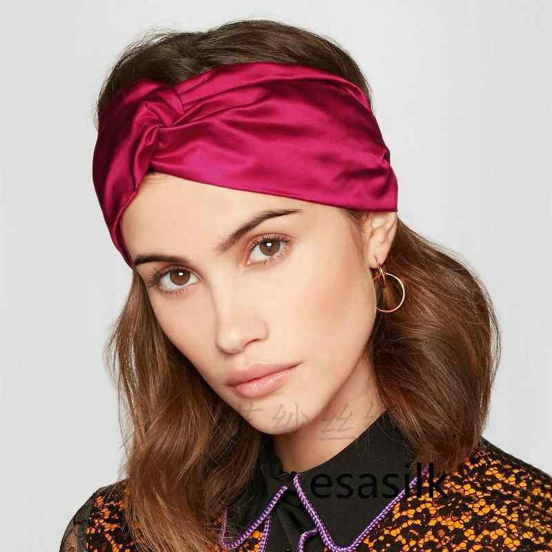 ヘアバンド レディース シルク ヘアゴム ヘアクリップ 髪飾り 絹 格子柄 赤 黒 青 ピンク系 ギフト