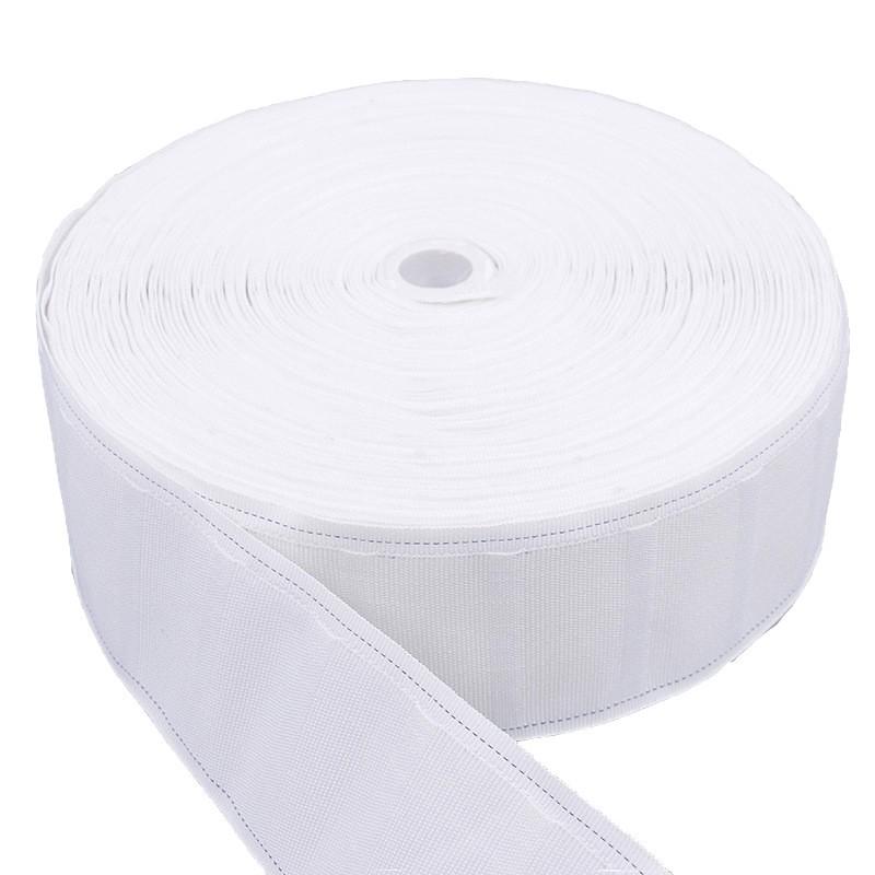 カーテン 穿孔テープ 7cm 防太陽光 白 幅45m カーテンテープ フック取り付け用 間隔2.5cm 織りテープ ..