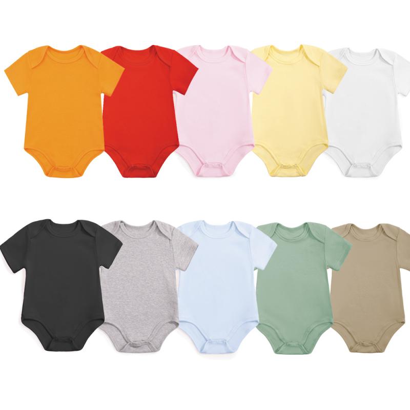 ベビー服 新生児 ベビー 半袖 ロンパース カバーオール 綿100％ 春夏 秋冬 無地 カジュアル 男の子 女..