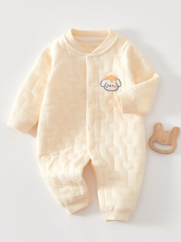 ベビー服 ロンパース 秋冬 三層 夹棉 綿100% あったかインナー 男の子 女の子 新生児 乳幼児 長袖 前開..