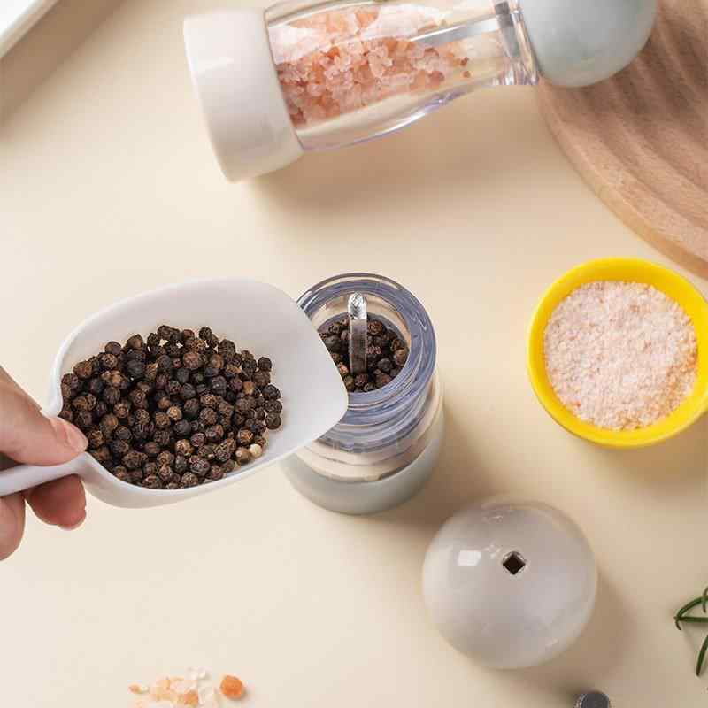 調味料ミル 粗さ調節機能付き セラミック 刃 スパイスミル 手動 研磨 ペッパーミル 岩塩 胡椒 花椒 粒..