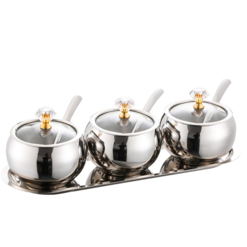 調味料入れ ストッカー セット ステンレス製 スパイスボトル 家庭用 キッチン用品 蓋 スプーン トレイ..