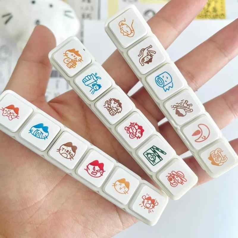 印章 文具 日記 デコレーション DIY 素材 かわいい 実用的なノート 文字 感情 日常 カラー 小さなトマ..