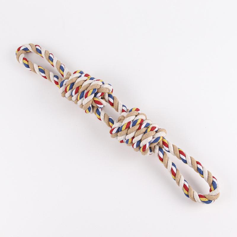 犬 おもちゃ 噛む ロープ 丈夫 歯磨き 清潔 コットン 犬用品