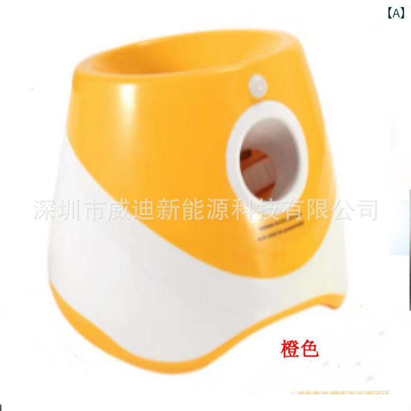 犬用おもちゃ ペット用おもちゃ オートテニスボールランチャー 室内 屋外 投球機 玩具 運動不足解消 ストレス解消 遊び道具 プラスチック製 オレンジ色 緑色