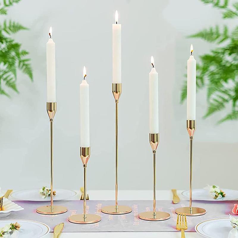 燭台 北欧 レトロ インスタ風 インテリア 雑貨 キャンドルスタンド 高脚 電気メッキ加工 蝋燭立て 燭光照明 ディナー ラグジュアリー アロマ おしゃれ プレ...