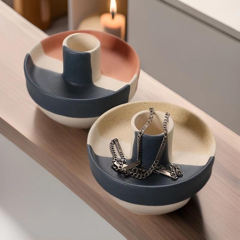 燭台 香炉 セラミック アロマ 香立て 瞑想 ヨガ リラックス ヒーリング アロマテラピー おしゃれ