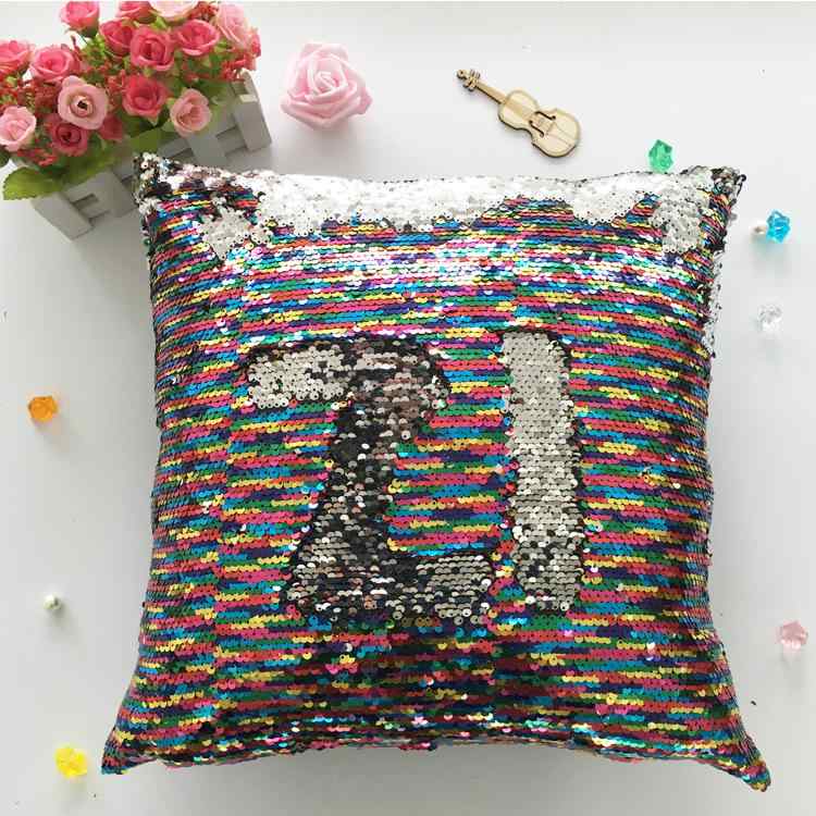 クッションカバー スパンコール リバーシブル 40×40cm 抱き枕カバー おしゃれ かわいい キラキラ ピンク系 ブルー系 レッド系 ゴールド系 シルバー系 ポリエステル 無地 模様替え インテリア モダン シンプル