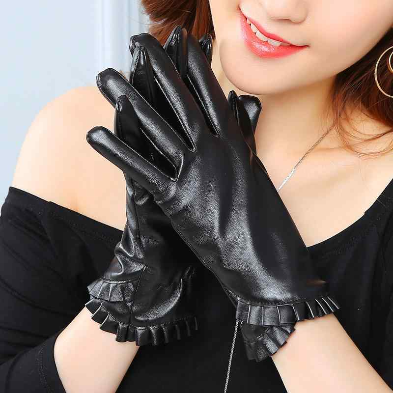 手袋 レディース 秋冬 スマートフォン対応 防風 暖かい かわいい レザー 手袋 淑女 通勤 通学 普段使い 日韓 小香風