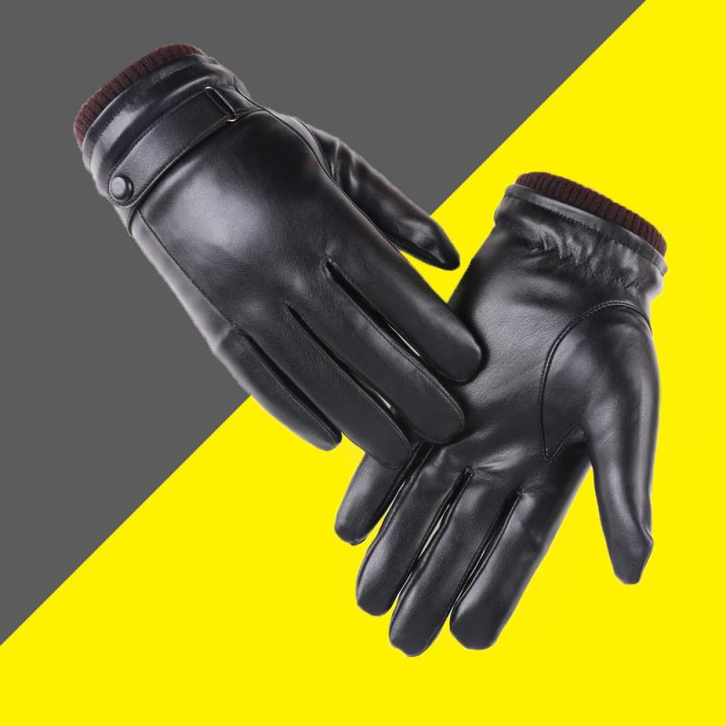 手袋 メンズ 男性用 防寒 グローブ PUレザー 人工皮革 撥水 スマホ対応 手袋 裏起毛 秋冬 暖かい あったか バイク 自転車 アウトドア