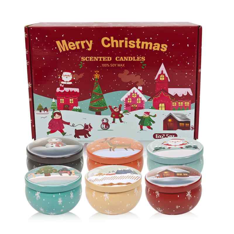 アロマキャンドル クリスマス ギフトセット 大豆ワックス 植物精油 リラックス アロマテラピー おしゃ..